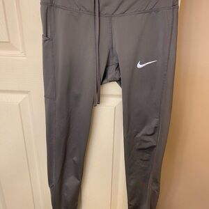 Nike Charcoal Athletic Pants with White Logo